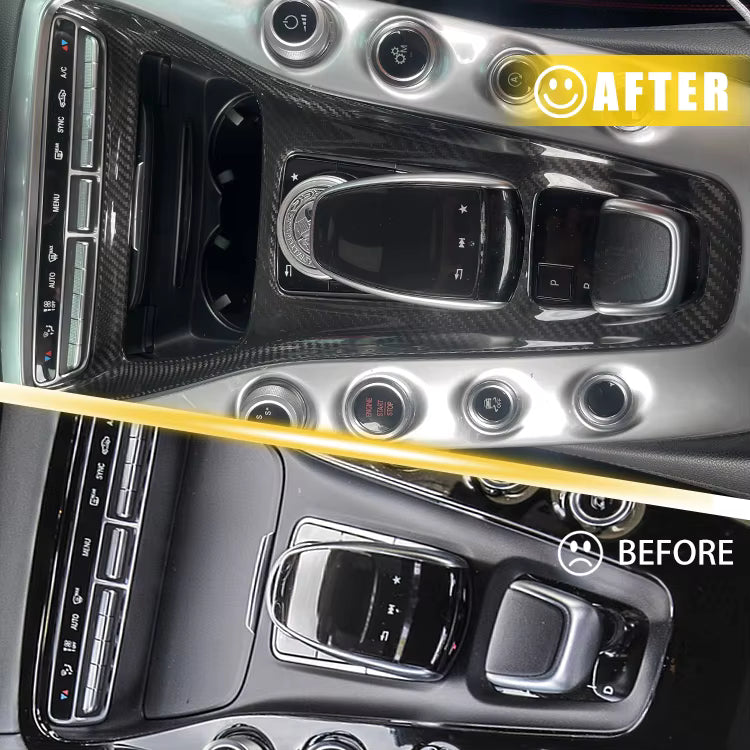 Carbon Fiber INterior Gear Shift Panel Cover - Mercedes Benz AMG GT GTR GTS C190 R190 2015-2018