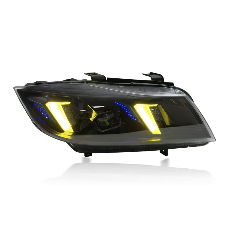 LED Snake Eye Style Yellow White DRL Switch Dual-Color Headlight Replacement upgrade - BMW 3 Series E90 05-12