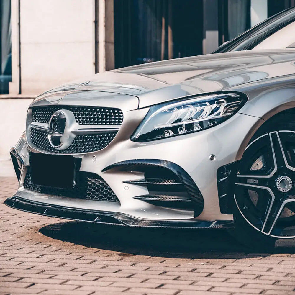 Carbon Fiber Front Bumper Fog Lamp vents- Mercedes Benz A205 C205 C43 AMG Sport 19-20