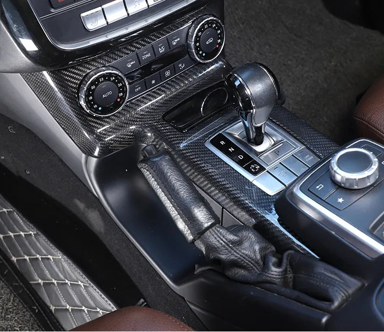 Carbon Fiber Center Console Gear Shift Panel Cover - Mercedes Benz G-Class W463 2012-2018