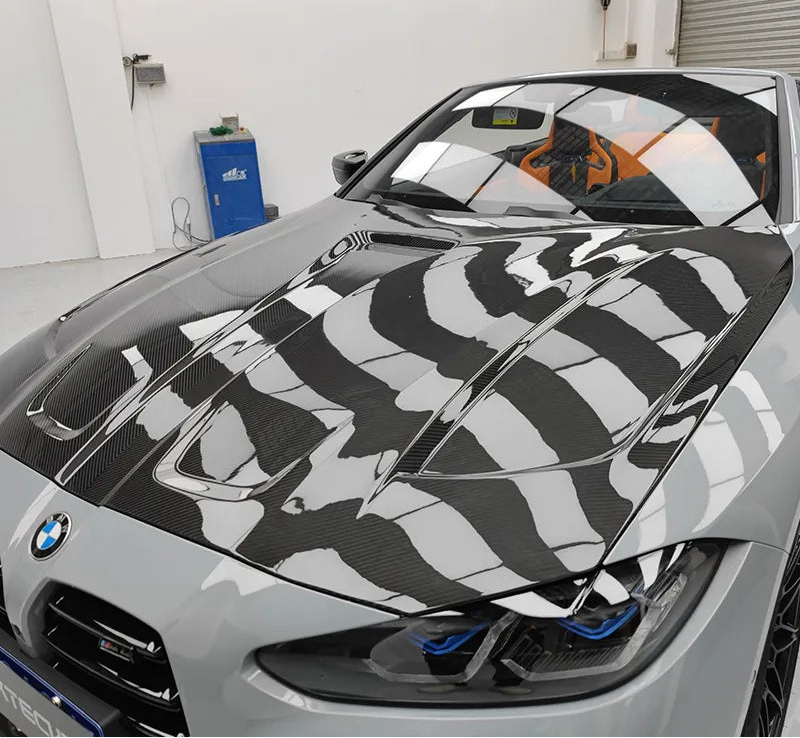 Prepreg Carbon Fiber PT Style Engine Bonnet Hood -  BMW M3 G80 M4 G82 G83