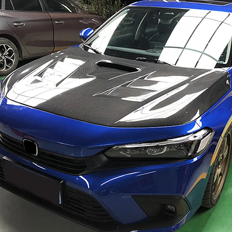 Vented Carbon Fiber Engine Hood - Honda Civic 11th gen 2022-2024