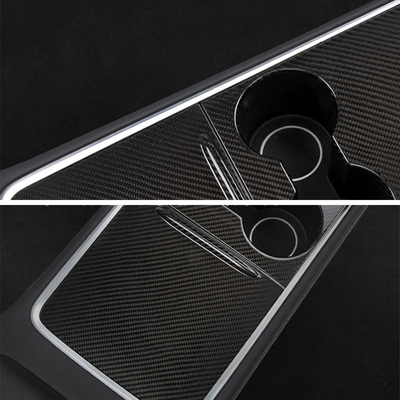 Carbon Fiber Interior Center Console Cover for Tesla Model 3 & Y