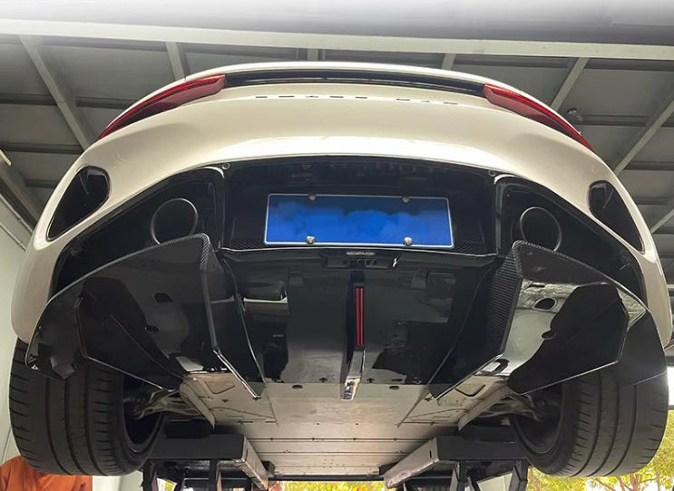 Carbon Fiber V Style Rear Diffuser w/LED - Lotus Emira