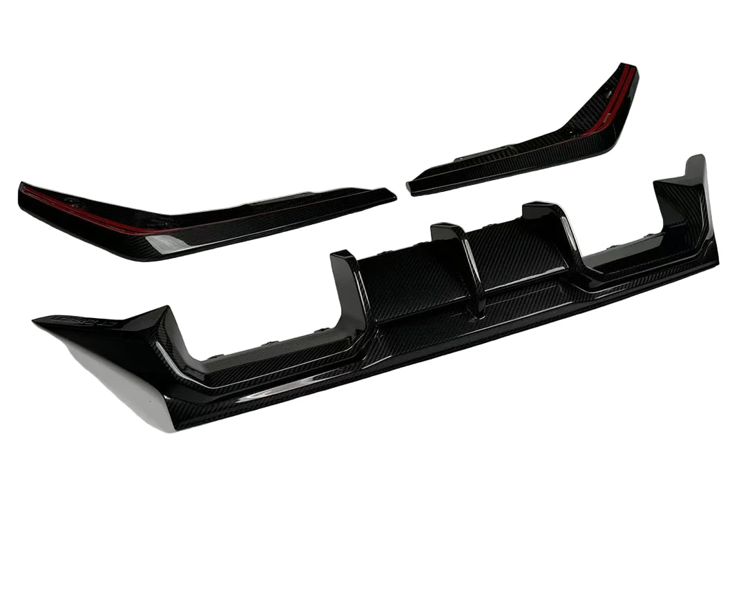 Carbon Fiber Rear Bumper Diffuser w/ Rear Canards - BMW G87 M2