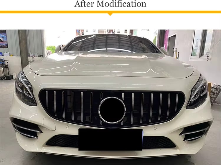 Gloss Black GT Style  Front Grille - Mercedes S Class W217 2018+