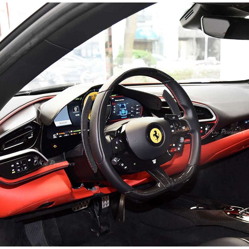 Carbon Fiber Steering Wheel Gear Shift Paddle Shifter- Ferrari 296 GTB & GTS 2021-2025