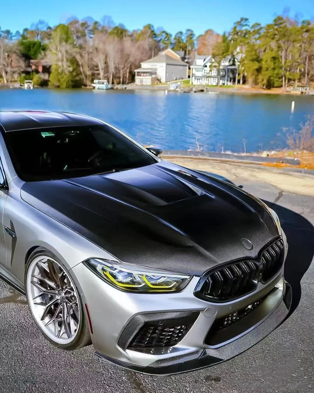 Dry Carbon Fiber Paktech Engine Hood Bonnet - BMW M8 F91 F92 F93