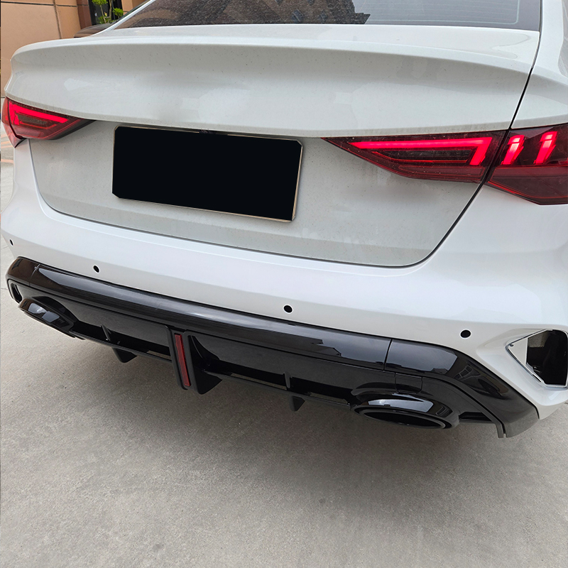 Gloss Black RS3 Style Rear diffuser w/ LED - Aud A3 S3 Sedan 8Y