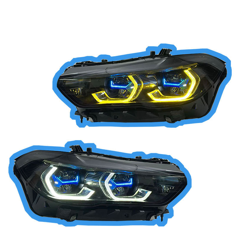 LED Laser Headlight Dual Color yellow/white Upgrade Replacement Set - BMW X5 G05 2019-2022
