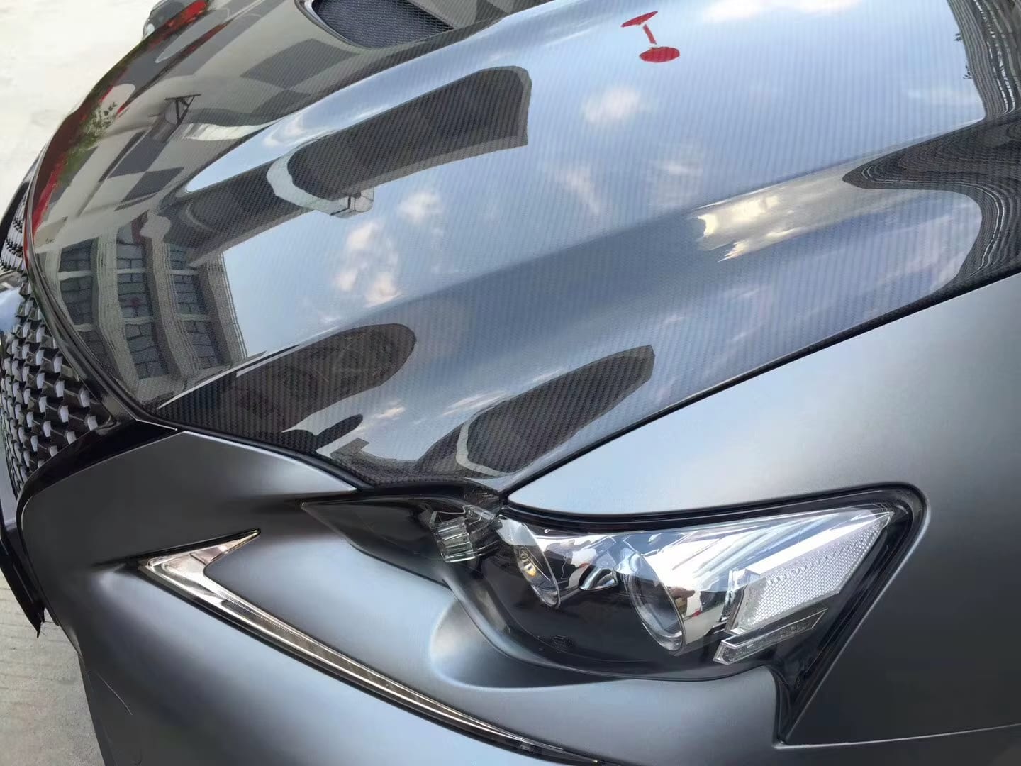 RCF Style Carbon Fiber Vented Hood - 2014-2020 Lexus IS