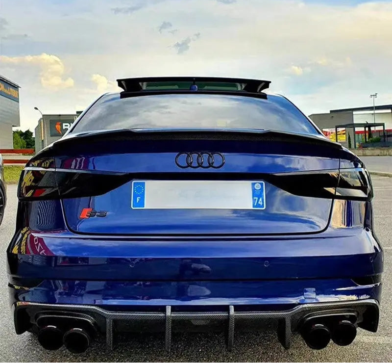 KB Style Carbon Fiber Rear Diffuser - Audi A3 & S3 8V