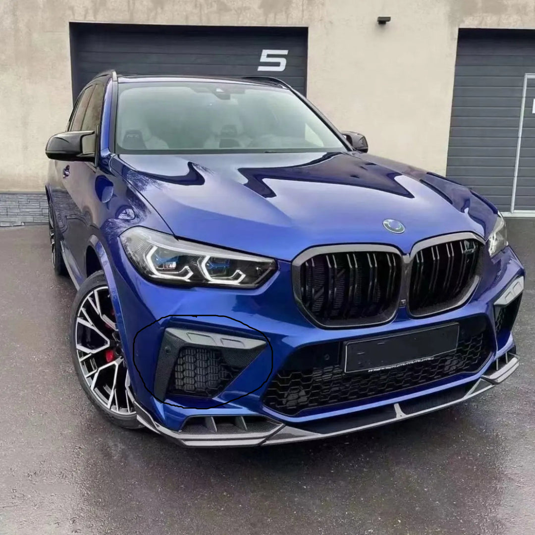 Carbon Fiber Front Bumper FogLight air vent Trim - BMW F95 X5m