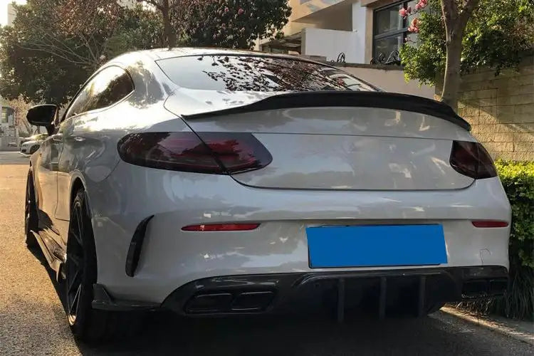 Carbon Fiber Rear Bumper Canard Splitter -  Mercedes-Benz C Class A205 C205 Sport C43 AMG Sedan Coupe 2015 - 2019