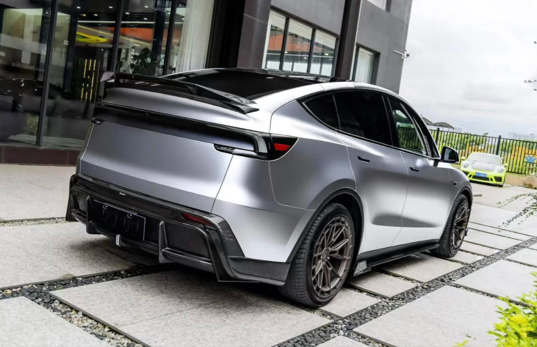 Dry Carbon Fiber C Style Rear Diffuser -  Tesla Model Y Juniper 2025+