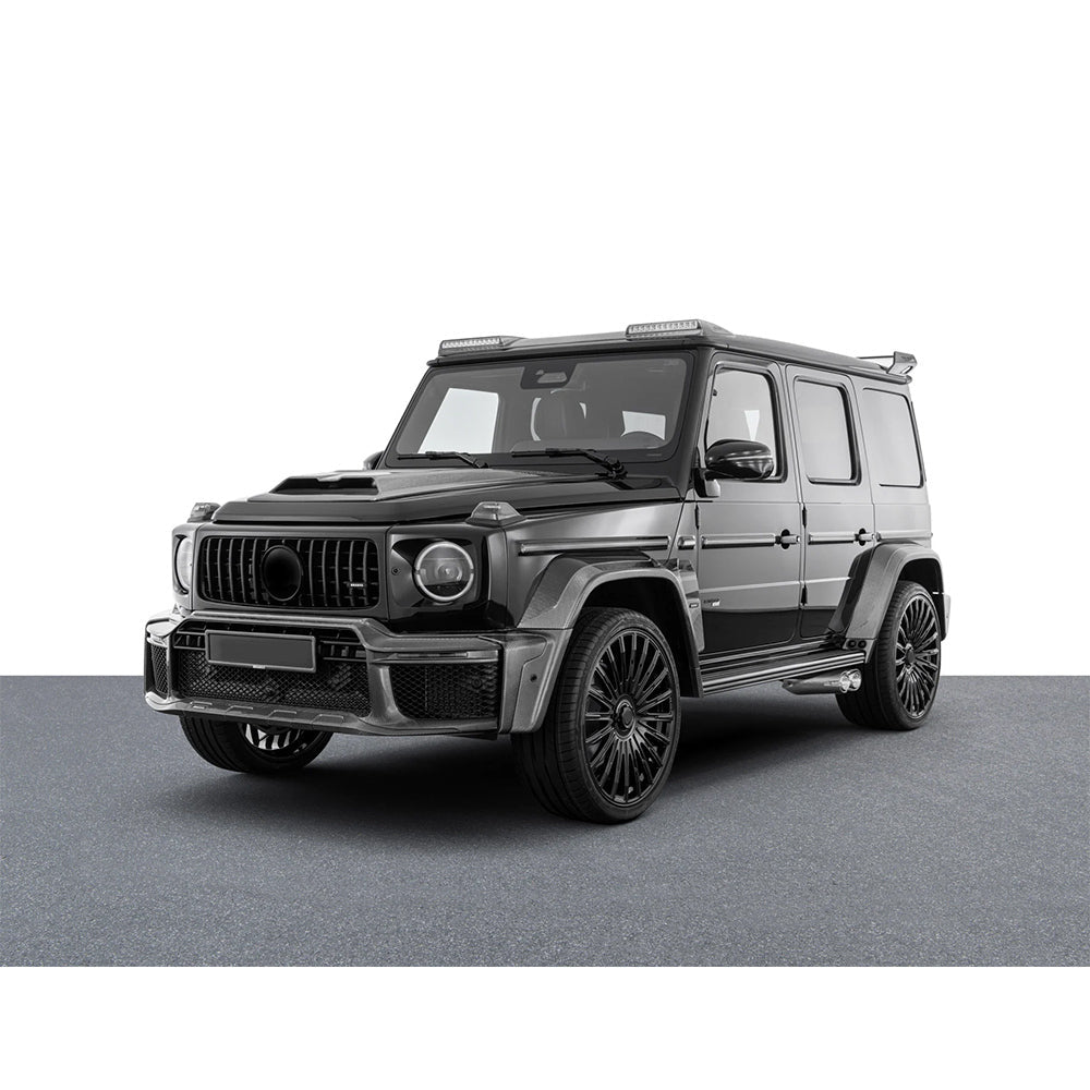 Prepreg Carbon Fiber BRB Style Front Roof Spoiler w/ LED -  2025 G Class W465 G63 G500 G450D