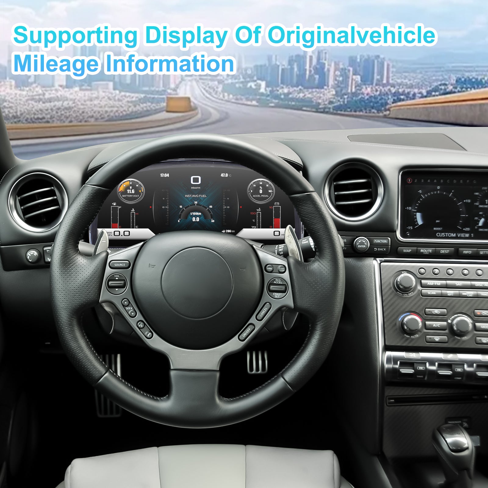 Digital Instrument Cluster LCD Dashboard  Speedometer Display upgrade - Nissan GTR 2009-2017