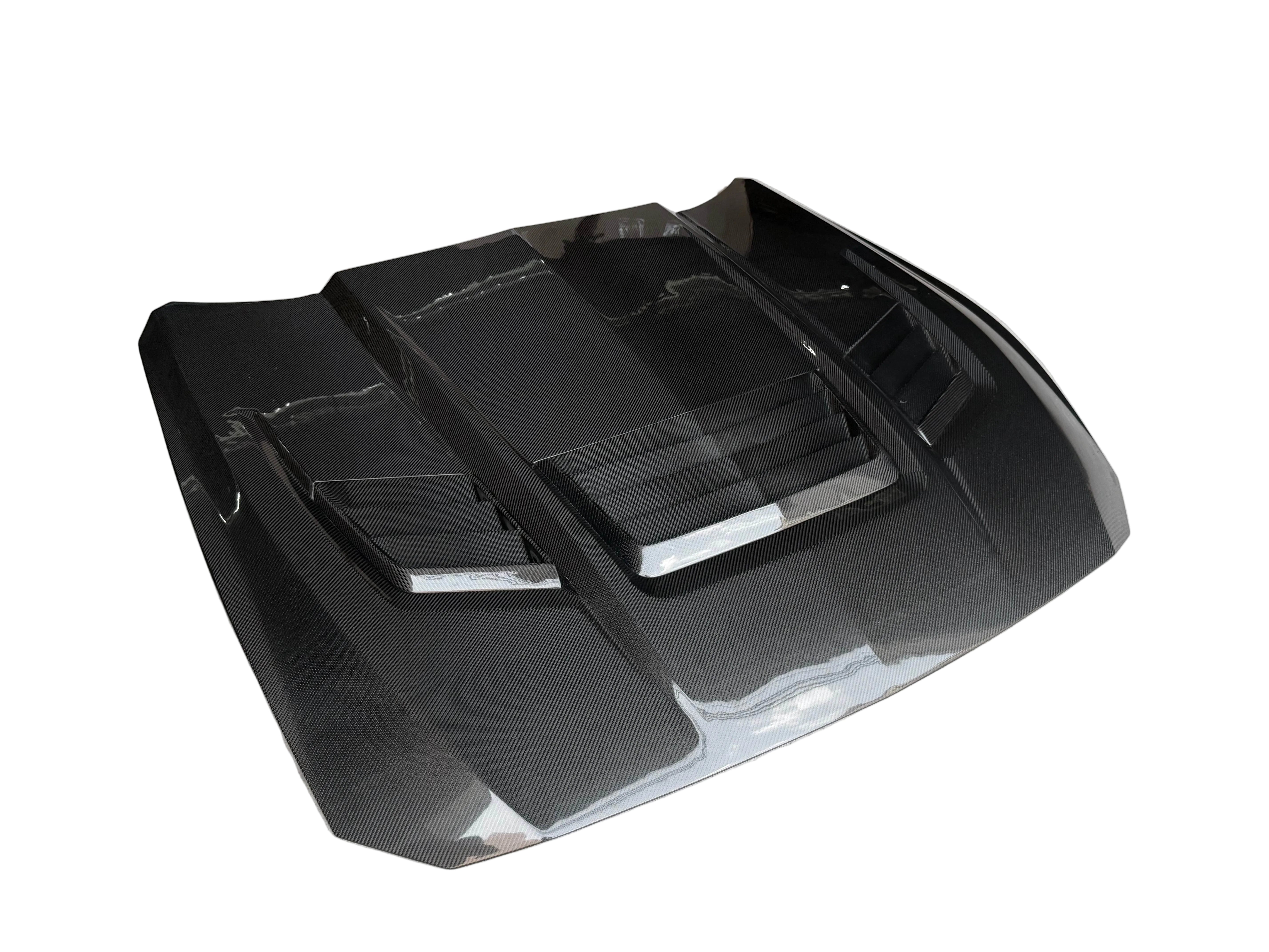 Carbon Fiber S Style Vented Front Hood Bonnet - Ford mustang 2024+