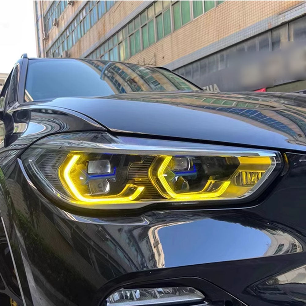 LED Laser Headlight Dual Color yellow/white Upgrade Replacement Set - BMW X5 G05 2019-2022