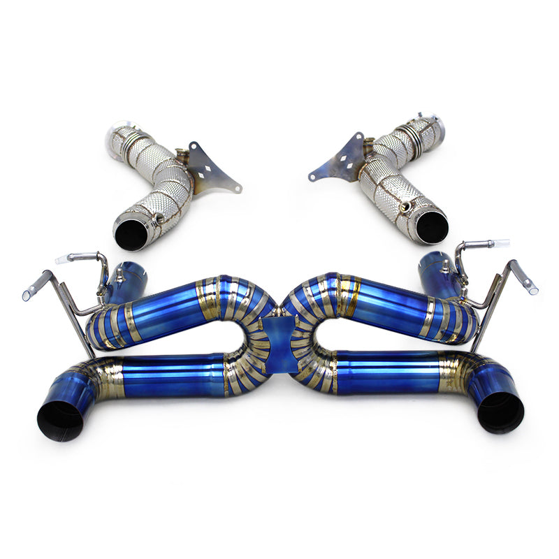 Performance Straight X Pipe Exhaust System - Ferrari F8
