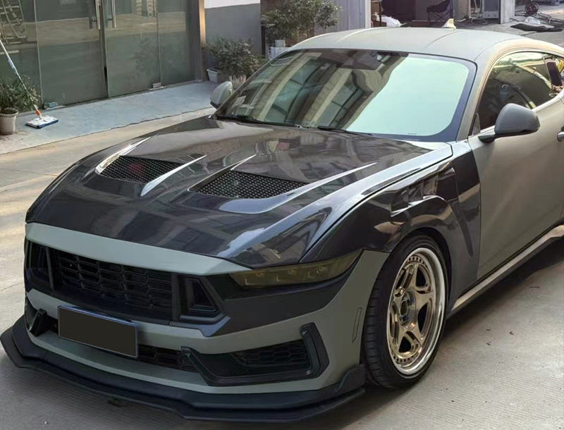 Carbon Fiber GTD Style Vented Front Hood - Ford Mustang 2024+