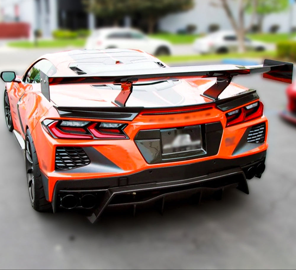 Carbon AP Style Rear Trunk GT Wing - Chevrolet Corvette C8 2 Door 20-24