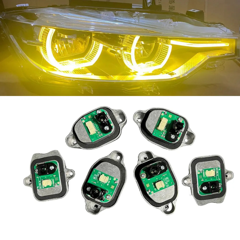 Headlight Components Led Module CSL Yellow DRL Headlight Modules Angel Eyes - BMW 3 Series F30 F31 LCI