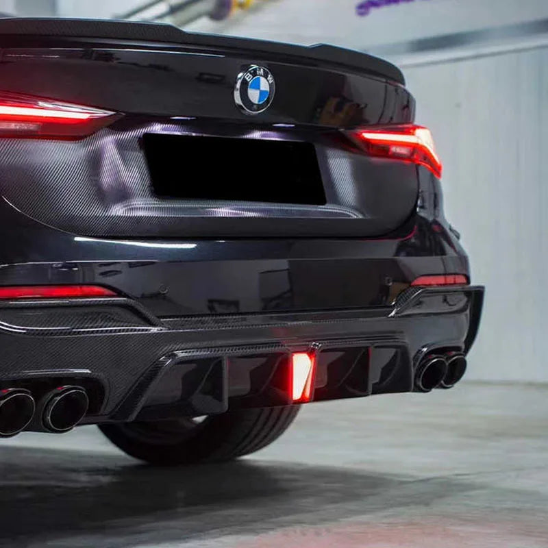 Carbon Fiber Rear Diffuser with Brake Light - BMW G22/G23 4 Series