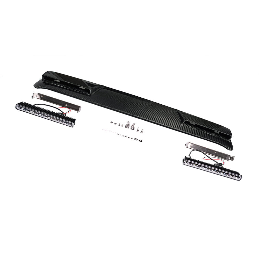 Prepreg Carbon Fiber Front Roof Spoiler w/ LED V2 - 2025+ Mercedes G Class G500 G63 G450D
