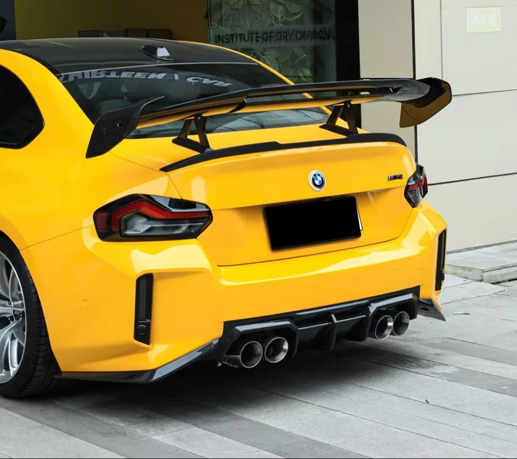 Carbon Fiber Rear Bumper Diffuser w/ Rear Canards - BMW G87 M2
