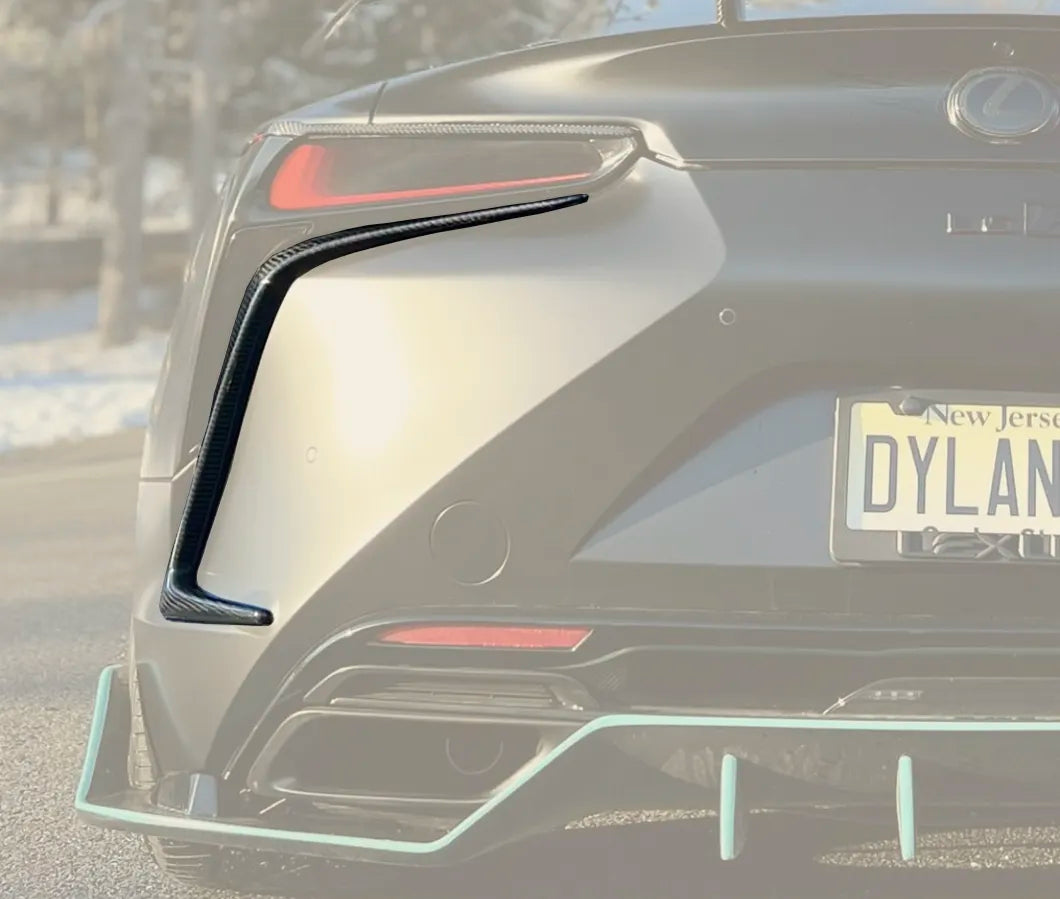 Prepreg Carbon Fiber Rear Bumper Canard - Lexus LC500 LC500H