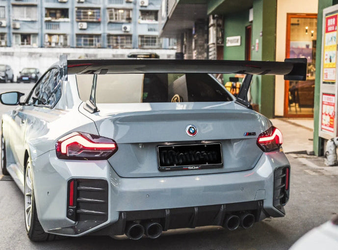 Prepreg Carbon Fiber V Style Rear Track Big Wing - BMW M2 G87 M3 G80 M4 G82