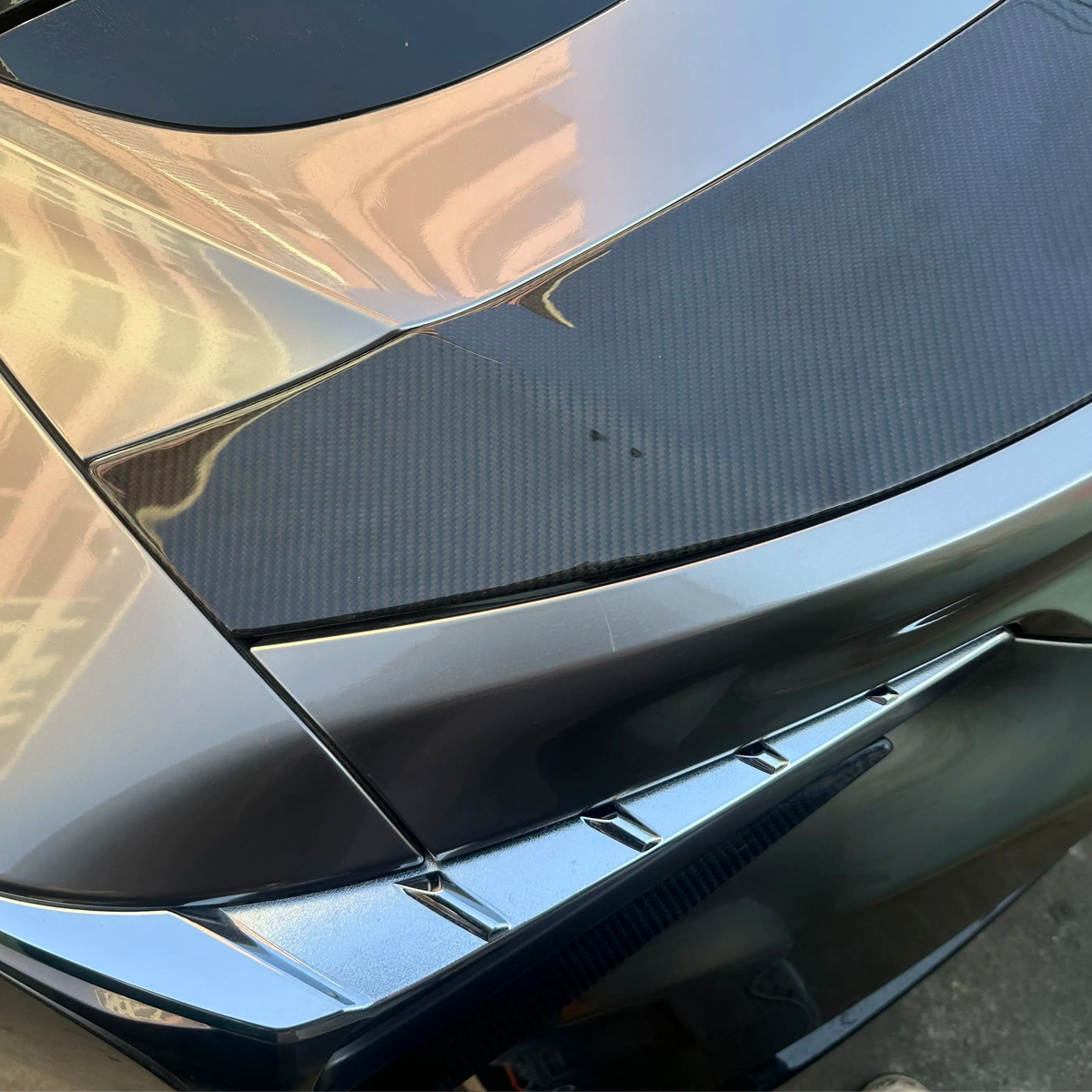 Prepreg Carbon Fiber Rear trunk trim Spoiler - Lexus LC500 LC500h