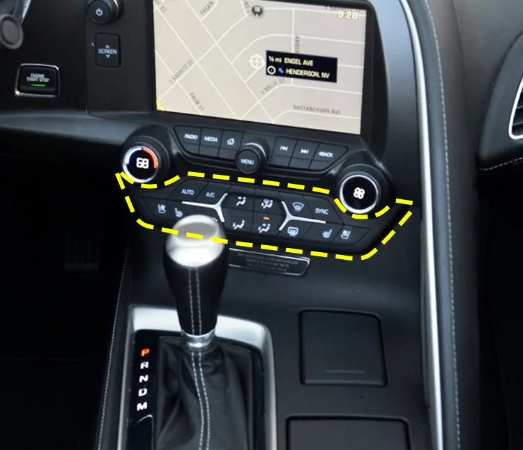 Carbon Fiber ineterior Volume Button Trim Frame - Chevrolet Corvette C7 Z06