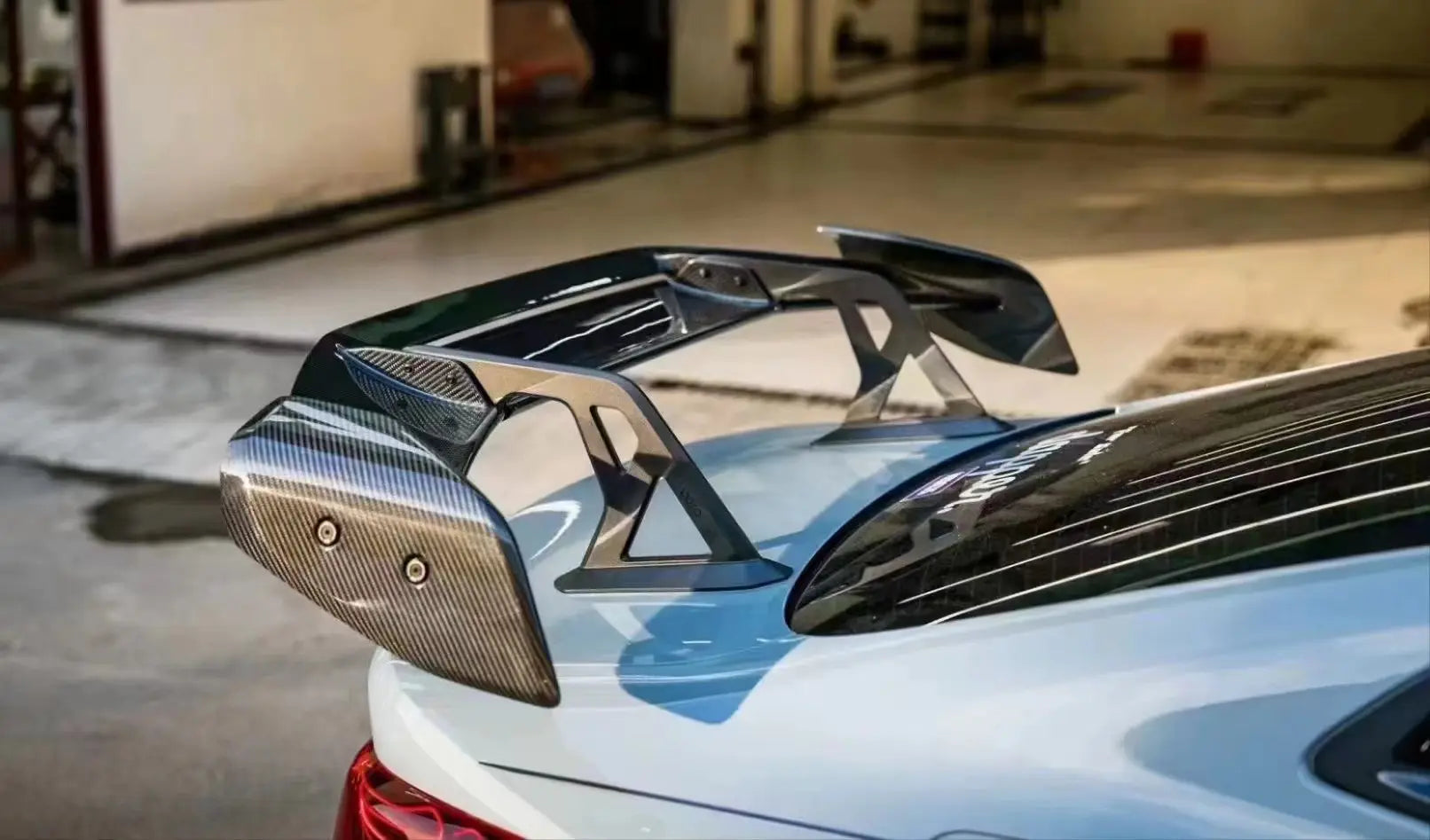 AD Style Carbon Fiber Swan Neck Wing V3 - BMW G87 M2 G80 M3 G82 M4