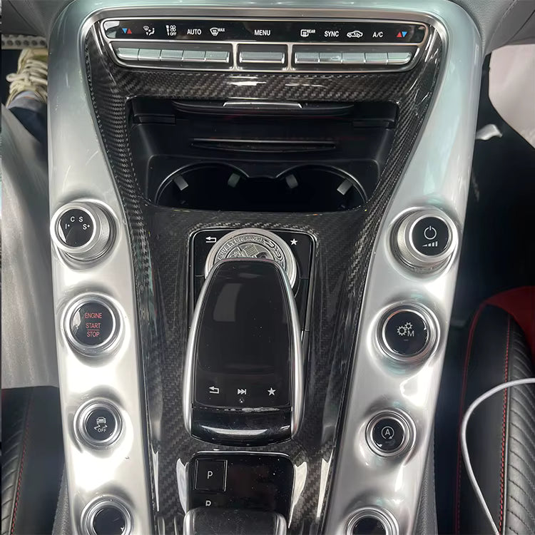 Carbon Fiber INterior Gear Shift Panel Cover - Mercedes Benz AMG GT GTR GTS C190 R190 2015-2018