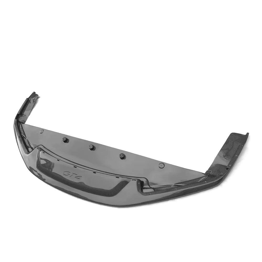 Carbon Fiber GT4 Style Front Bumper Splitter Lip - Porsche 718