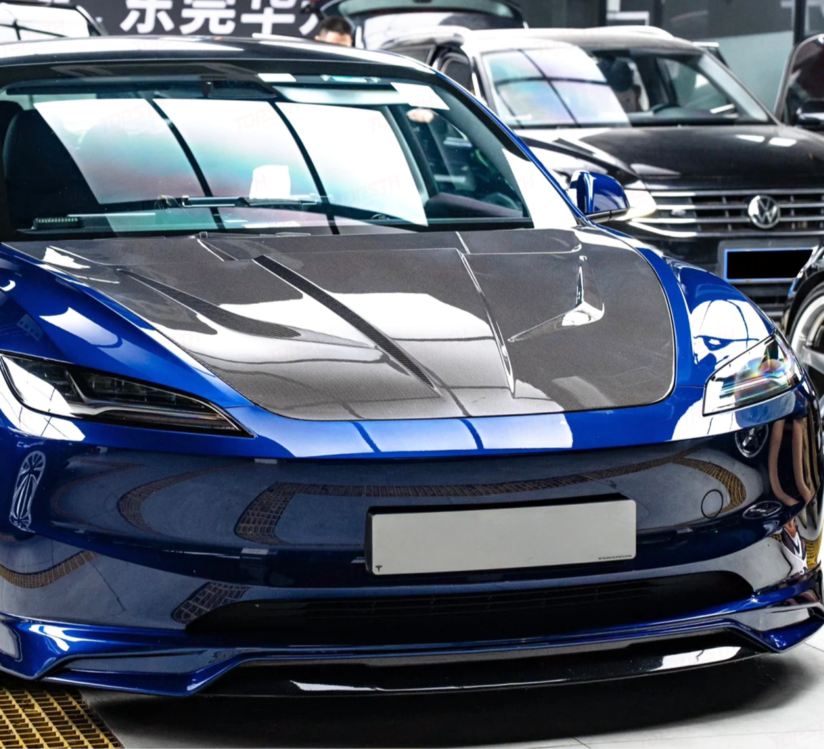 Carbon Fiber Front Bonnet Cover Replacement - Tesla Model 3 Highland 2024+