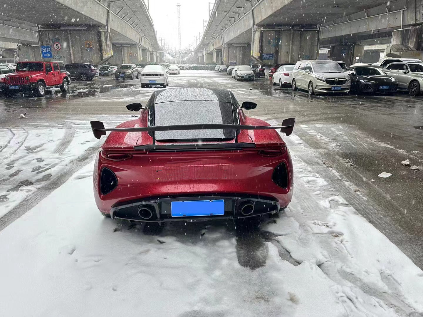 MT Style Dry Carbon Fiber Rear Spoiler Wing - Lotus Emira 2022-2024