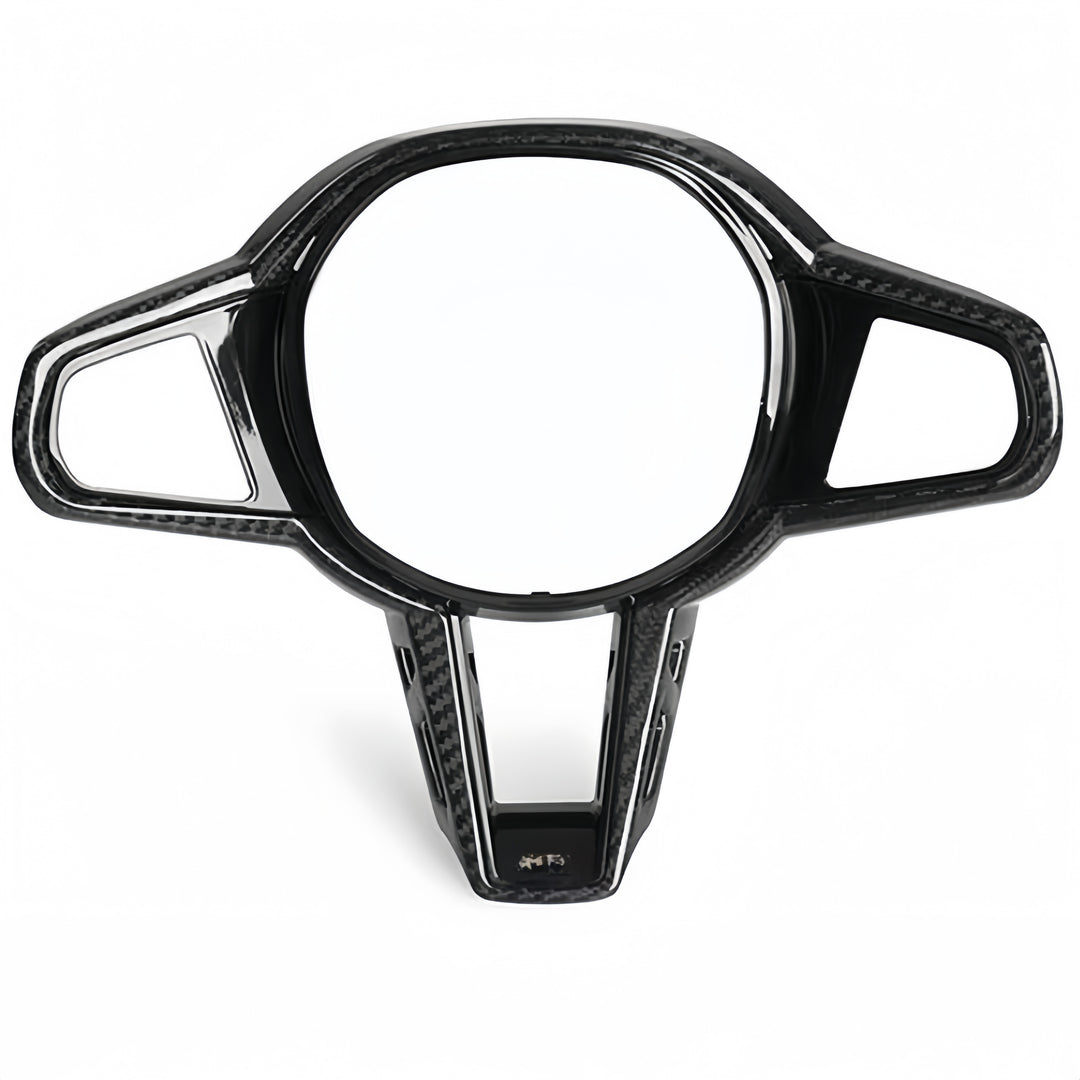 Carbon Fiber Steering Wheel Cover Trim Panel for BMW 3/4/5/6/7 Series & M Models M3 M4 M2