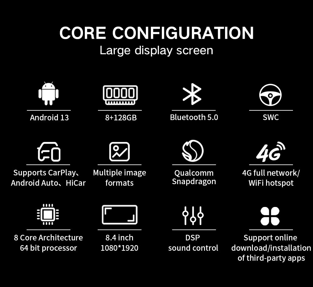 Lamborghini Huracán - EVO-Style Android Touchscreen Replacement Upgrade with Wireless Apple CarPlay & Android Auto