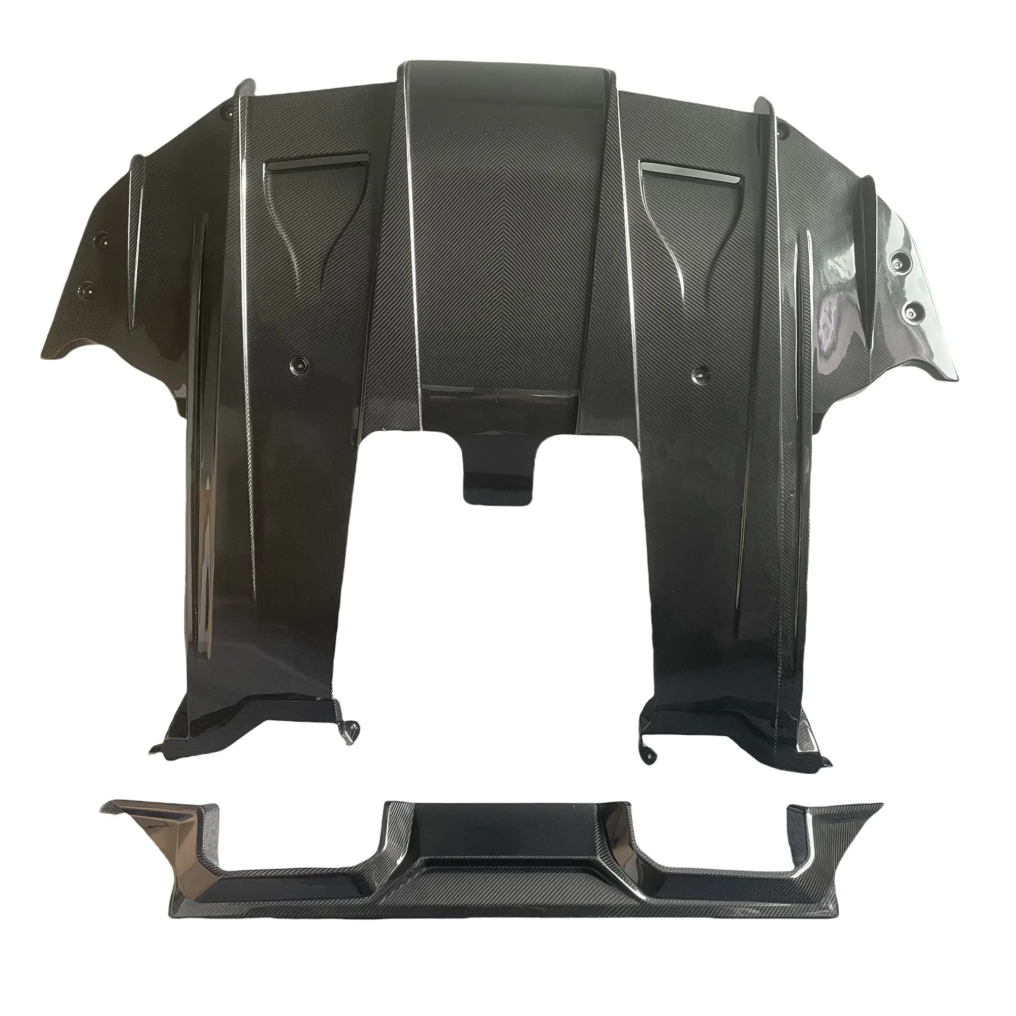 prepreg Carbon Fiber Rear Undertray Diffuser V2 - BMW G87 M2