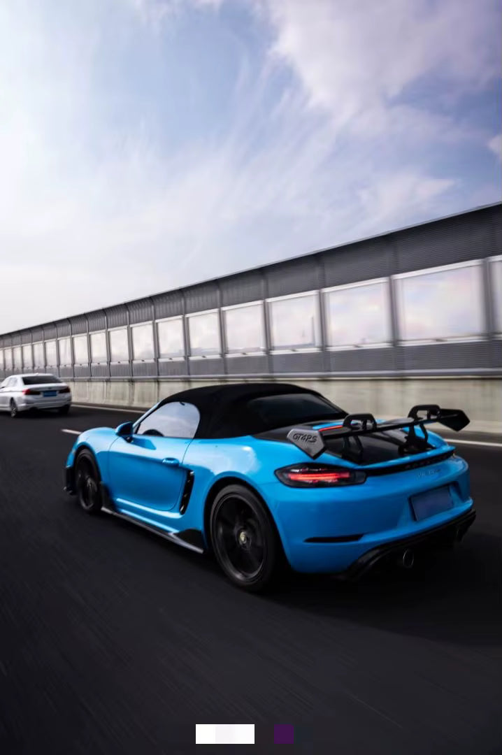 GT4RS Style Carbon Fiber Rear Spoiler Wing - Porsche 718 (981 & 987) Boxter / Cayman