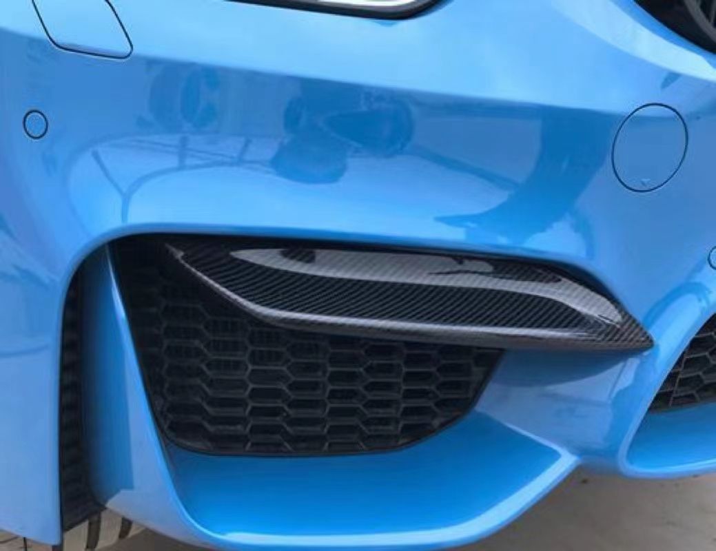 Dry Carbon Fiber Front Bumper Upper Splitter Fang V2 - 15-19 BMW F80 M3 F82 F83 M4