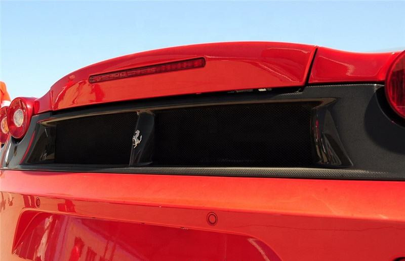 Full Carbon Fiber   Rear Tail Panel Grille - 2004 to 2009 Ferrari F430 Scuderia Coupe Scuderia Spider