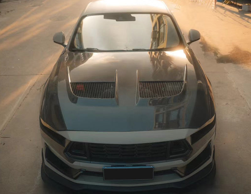 Carbon Fiber GTD Style Vented Front Hood - Ford Mustang 2024+