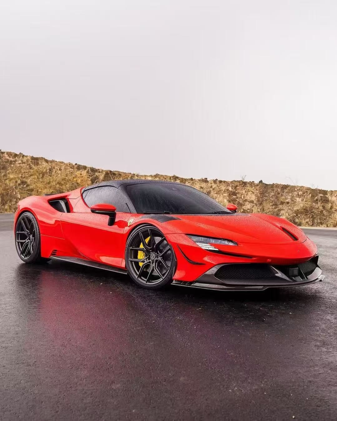 Ferrari SF90 Dry Carbon Fiber RY Style Body aero Kit
