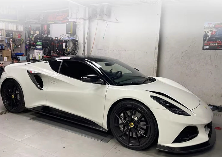 Carbon Fiber V Style Side Skirt Rocker Panel - Lotus Emira