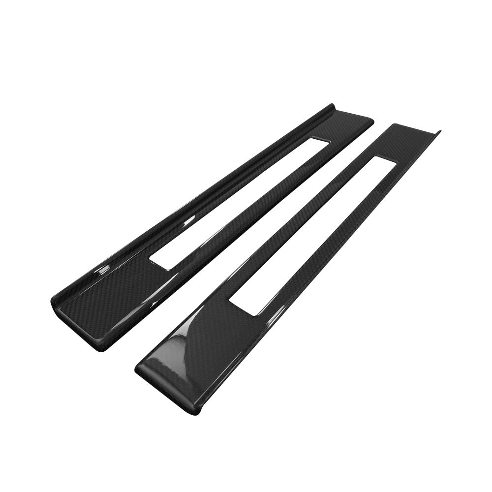 Dry Carbon Fiber Kick Plate Door Sill Scuff Plate - Ford Mustang 2024+