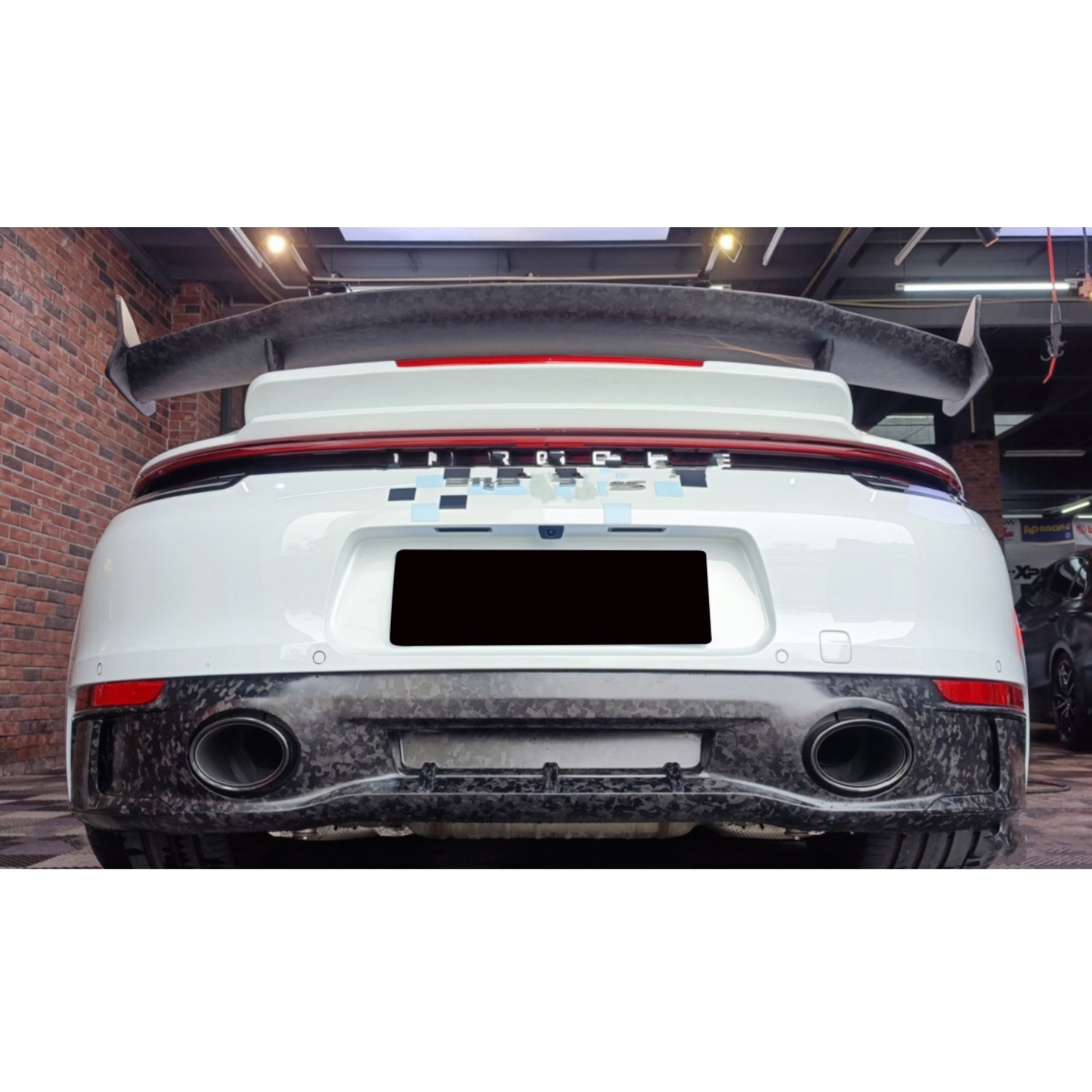 Prepreg Carbon Fiber  De Style Diffuser-  Porsche 992 Carrera S Sport